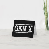 Carte Gen X Gen Xer Génération X Gen X (Devant)