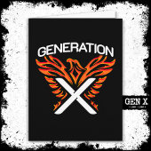 Carte Gen X Gen Xer Phoenix Bird Generation X