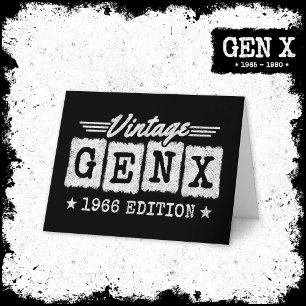 Carte Gen X Generation Gen Xer Né 1966 Gen X Anniversair