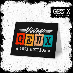 Carte Gen X Generation Gen Xer Né 1971 Gen X Anniversair