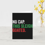 Carte Gen Z Slang Christmas No Cap This Sleigh Goated  (Fleur jaune)