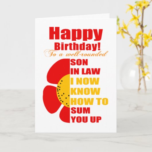 Carte gendre résumé (Fleur jaune)