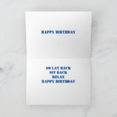 CARTE "GENDRE" *VOUS ÊTES UN TYPE DÉMODÉ* ANNIVERSAIRE (Intérieur)