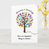 Carte Généalogie de Noël Arbre de famille Ajouter des no (Fleur jaune)