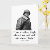 Carte Général Patton et citation (Fleur jaune)