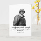 Carte Général Patton et citation (Fleur jaune)