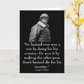 Carte Général Patton et citation (Fleur jaune)