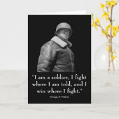 Carte Général Patton et citation (Fleur jaune)