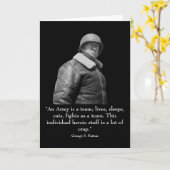 Carte Général Patton et citation (Fleur jaune)