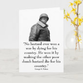 Carte Général Patton et citation (Fleur jaune)