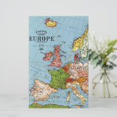 Carte générale de l'Europe du XXe siècle vintage (Debout devant)
