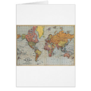 Carte générale vintage du monde