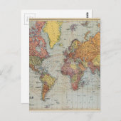 Carte générale vintage du monde (Devant / Derrière)