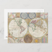 Carte générale vintage du monde (Devant / Derrière)