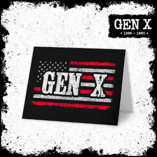 Carte Génération X American Flag Fier Gen Xer Gen X