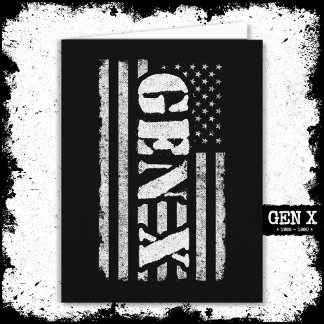 Carte Génération X American Flag Fier Gen Xer Gen X