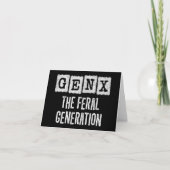Carte Génération X Gen Xer Gen X Génération Feral (Devant)