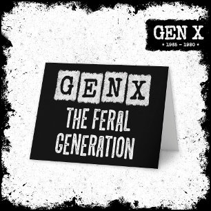 Carte Génération X Gen Xer Gen X Génération Feral