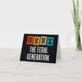 Carte Génération X Gen Xer Gen X Génération Feral (Devant)