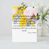 Carte Genèse 27:41 KJV Bible Écriture Pic Salutation (Debout devant)