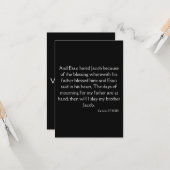 Carte Genèse 27:41 KJV Bible Écriture Salutation (Devant/Arrière en situation)