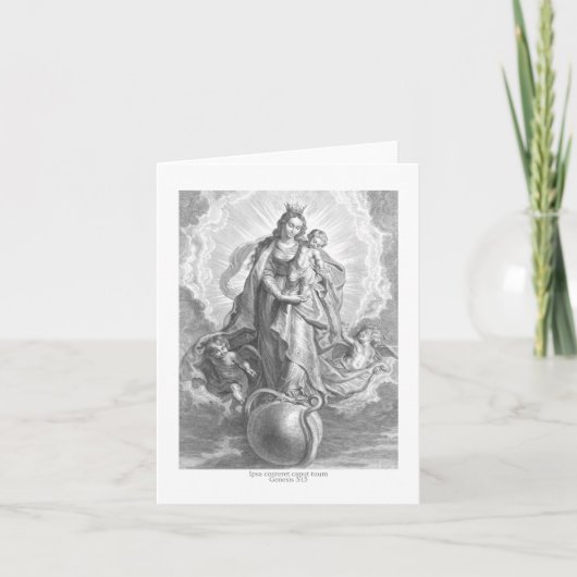 Carte Genèse 3:15 Vierge Marie (Devant)