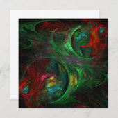 Carte Genesis Green Art Abstrait (Devant / Derrière)