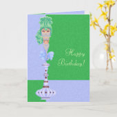 Carte Genie sur une bouteille (Fleur jaune)