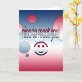 Carte Gentil de vous rencontrer ! Le drapeau de (Fleur jaune)