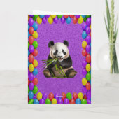 Carte Gentil Panda Mignon Ours Message Joyeux Anniversai (Dos)