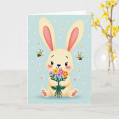 Carte Gentille Créature Ami Floral (Fleur jaune)
