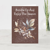 Carte Gentle Snowfall Florals Winter Card (Devant)