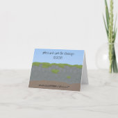 Carte Gentleman Frog on a Bicycle Note Card (Dos)