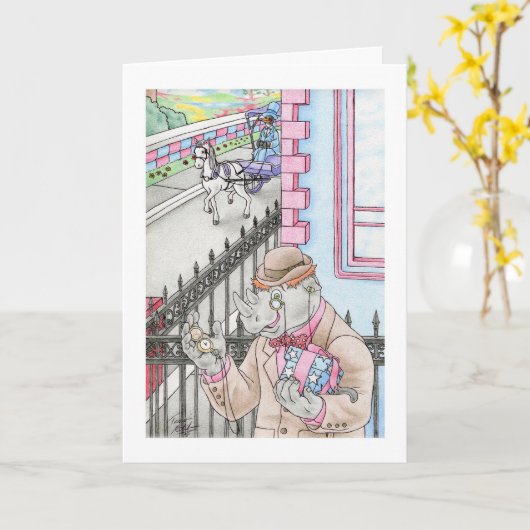 Carte Gentleman Rhino (Fleur jaune)