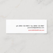 Carte Gentleman Vintage Hipster rouge et noir (Dos)