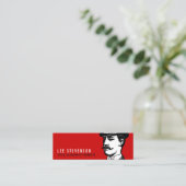 Carte Gentleman Vintage Hipster rouge et noir (Debout devant)