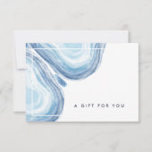 Carte Géode de vague bleue | Certificat cadeau (Devant)