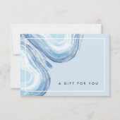 Carte Géode de vague bleue | Certificat cadeau (Devant)