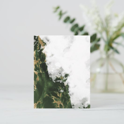 Carte Géode Emerald Green Watercolor (Debout devant)