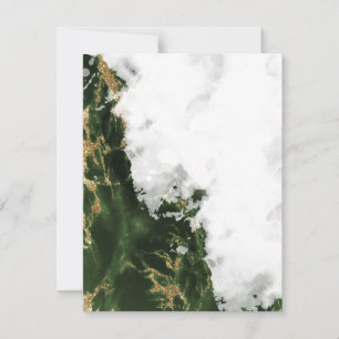 Carte Géode Emerald Green Watercolor