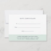 Carte Géode Seaglass | Certificat cadeau (Dos)