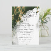 Carte Géode vert émeraude riche en aquarelle BarefootBri (Debout devant)