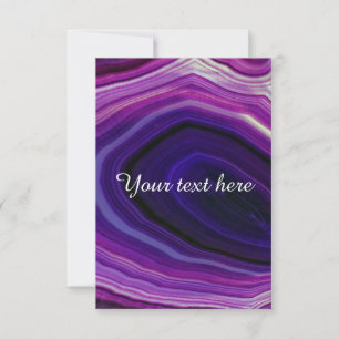 Carte Géode violette à torsion tombante