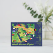 Carte géographique des pays du Moyen-Orient avec d (Debout devant)