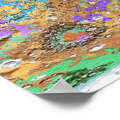 Carte géologique de Mars Poster (Coin)