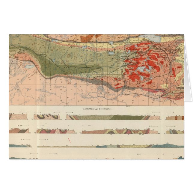 Carte géologique générale du district de Marquette (Devant horizontal)