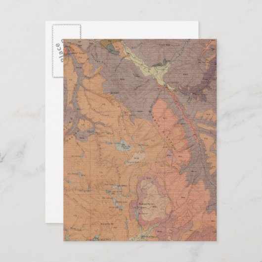 Carte géologique, Partie nationale de Yellowstone, (Devant / Derrière)