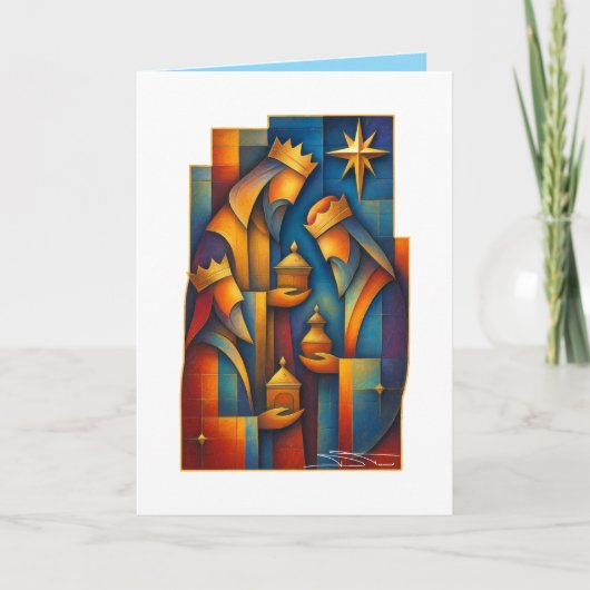 Carte Geometric Magi - Three Wise Men Christmas Star Art (Devant)