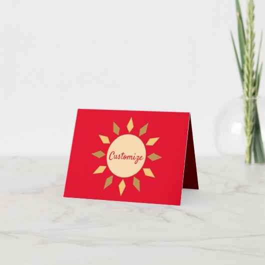 Carte Geometric Sun Circle Thunder_Cove (Devant)