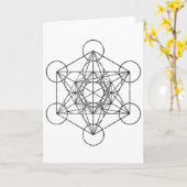 Carte Géométrie sacrée Cube de Métatron Psychedelique Vi (Fleur jaune)